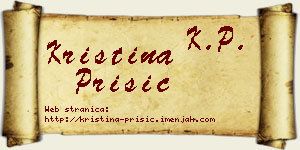 Kristina Prišić vizit kartica